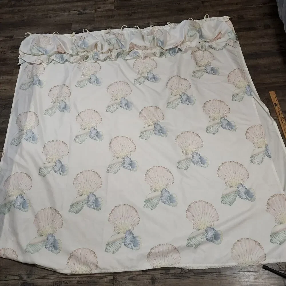 Sultan's Linens fabric shower curtain vintage seashells 2442